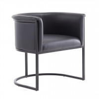 Manhattan Comfort DC044-BK Bali Black Faux Leather Dining Chair